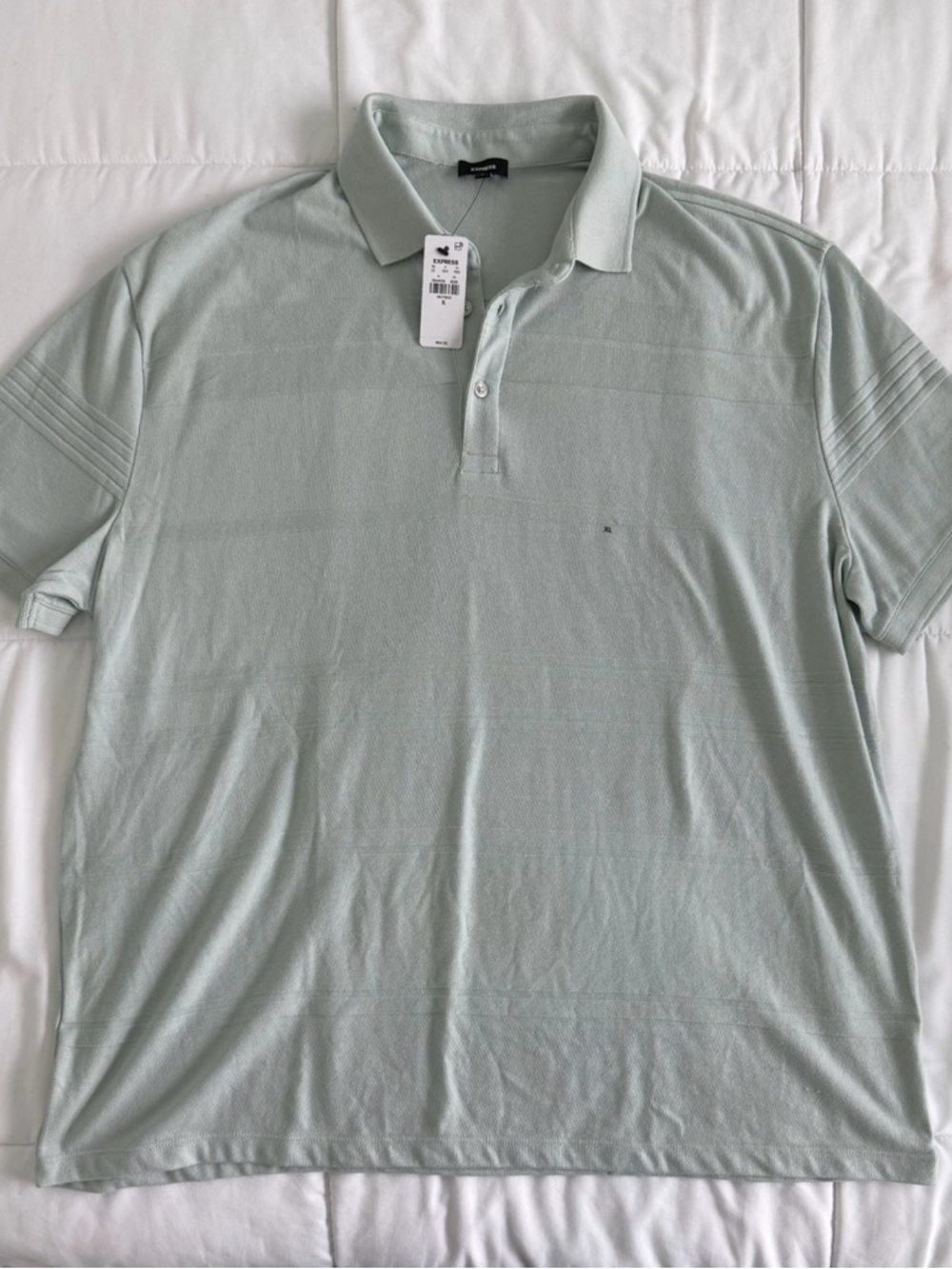 Men's, Express Polo Shirt - Light Sage Green, Brand New W/tags